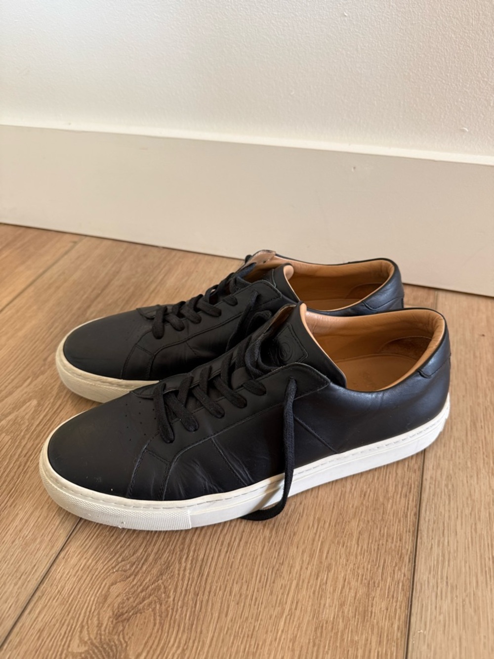 Greats Royale Men’s Black Leather Sneakers – Size 11.5